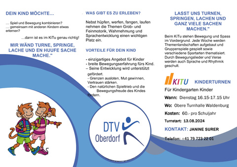 Flyer DTV Oberdorf KITU