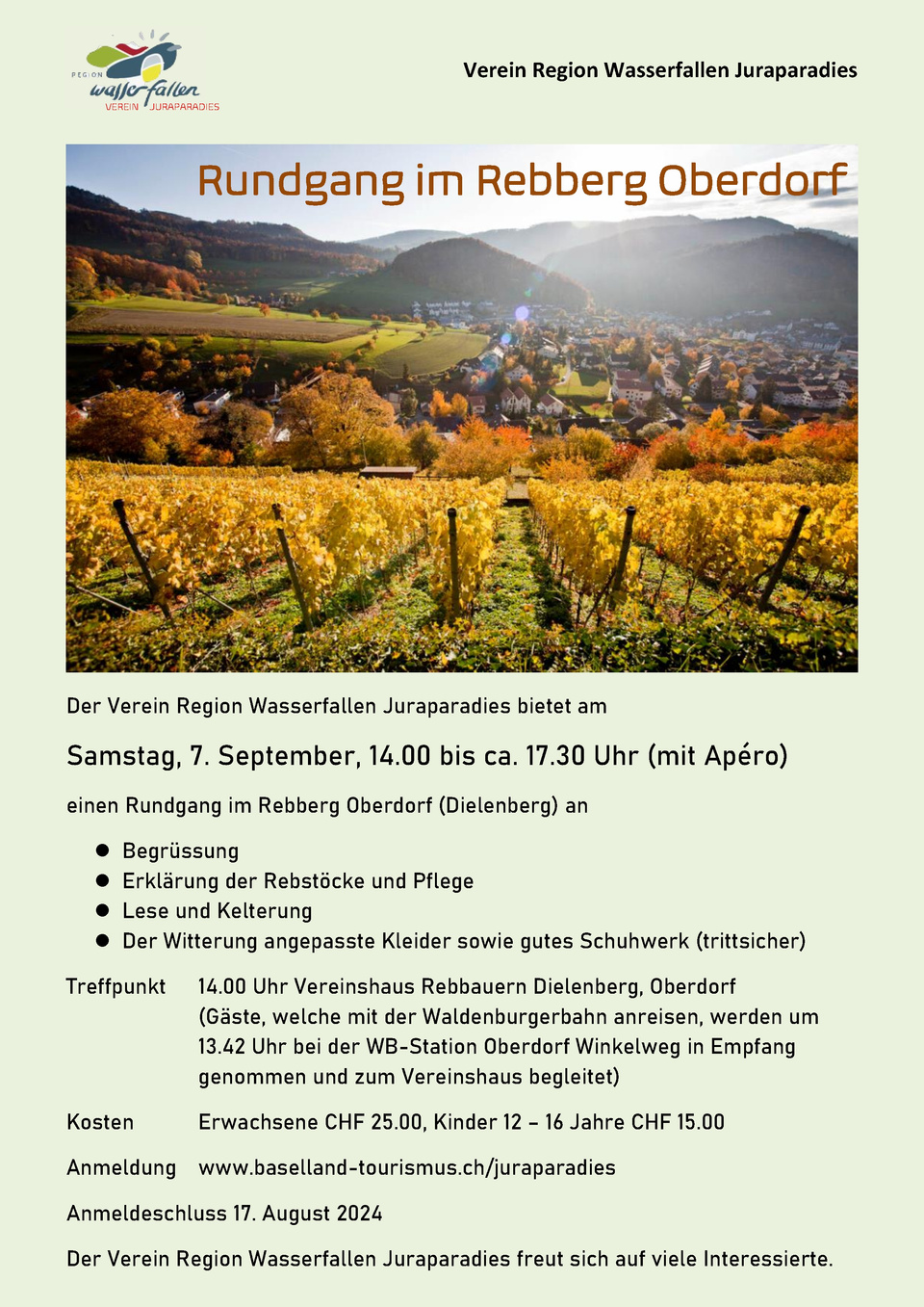 Flyer - Rundgang Rebberg Dielenberg