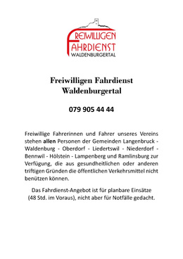 Freiwilligen Fahrdienst